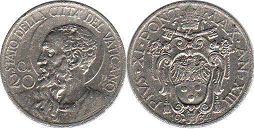 moneta Vatican 20 centesimi 1934 