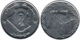 piece 2 dinar Algeria 2010