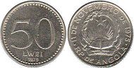 coin Angola 50 lwei 1979