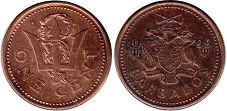 coin Barbados 1 cent 1999