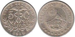 coin Bolivia 5 centavos 1919