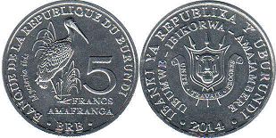 coin Burundi 5 francs