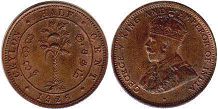 coin Ceylon 1/2 cent 1926