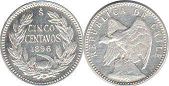 coin Chille 5 centavos 1896