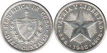 moneda Cuba 10 centavos 1948