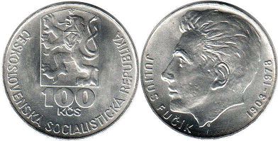 mince Czechoslovakia 100 korun 1978