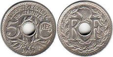 coin France 5 centimes 1917