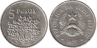 coin Guinea-Bissau 5 pesos GUINE-BISSAU