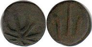 coin Mewar 1/2 paisa no date (1760-1810)