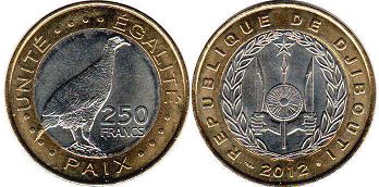 coin Djibuti 250 francs