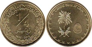 coin Libya 1/4 dinar 2014