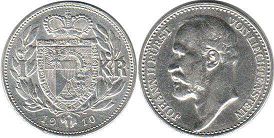 coin Liechtenstein 1 krone 1910