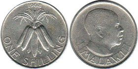 coin Malawi 1 shilling 1968