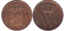 monnaie Pays-Bas 1 cent 1876