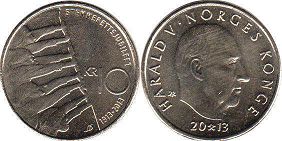 mynt Norge 10 kroner 2013