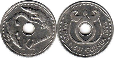 coin Papua New Guinea 1 kina 1975 