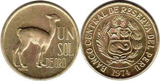 coin Peru 1 sol 1974