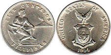 coin Philippines 5 centavos 1944