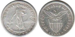 coin Philippines 20 centavos 1917