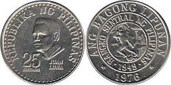 coin Philippines 25 centimos 1976