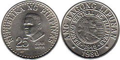 coin Philippines 25 centimos 1980