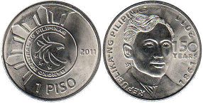 coin Philippines 1 piso 2011