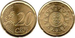 Münze Portugal 20 Euro Cent 2011