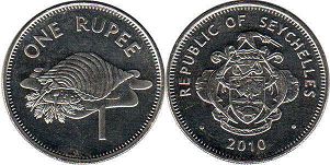 coin Seychelles 1 rupee 2010