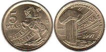 moneda España 5 pesetas 1997 Islas Baleares