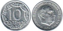 monnaie Espagne 10 centimos 1959