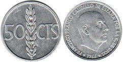 monnaie Espagne 50 centimos 1966 (69)