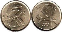 monnaie Espagne 5 pesetas 2000