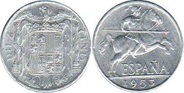 moneda España 10 céntimos 1953