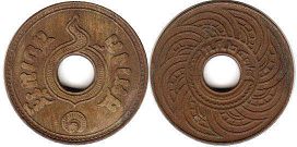 coin Thailand Siam 1 satang 1935