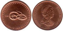 coin Tristan da Cunha 1/2 penny 2008