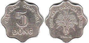 coin South Viet Nam 5 dong 1966