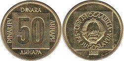 coin Yugoslavia 50 dinara 1988