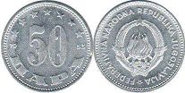 coin Yugoslavia 50 para 1953