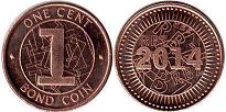 coin Zimbabwe 1 cent 2014