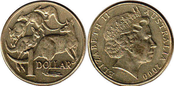 australian coin 1 dollar 2000 Elizabeth II