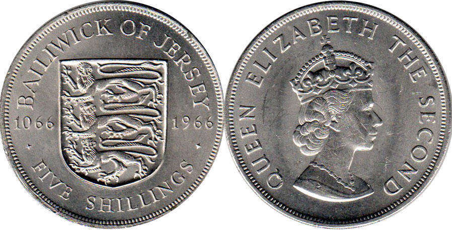 bailiwick of jersey one twelfth of a shilling coin 1966