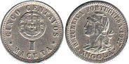 coin Angola I macuta Cinco centavos 1927