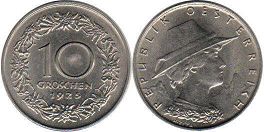Münze Österreich 10 Groschen 1925