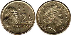 australian coin 2 dollars 2002 Elizabeth II