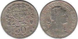 coin Portugal Azores 50 centavos 1935
