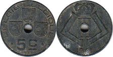 coin Belgium 5 centimes 1941