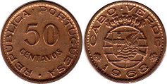 coin Cape Verde 50 centavos 1968