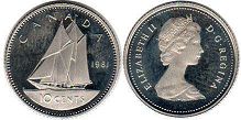 canadian coin 10 cents 1981 dime