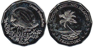 coin Cocos Keeling 50 cents 2004
