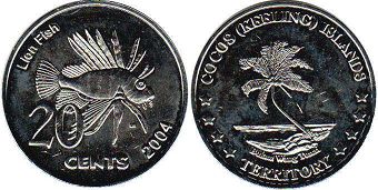 coin Cocos Keeling 20 cents 2004
